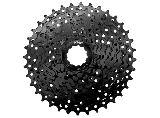 KMC REACT E-bike 9-Delt Kassett 4-pk 11-36T, 469g, Sort, Shimano kompatibel 