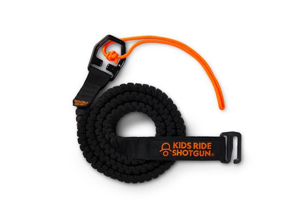 Kids Ride Shotgun Quick Fit MTB Tow Rope Sort/oransje, for tauing av barn/voksne