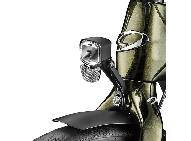 Litemove RX-E90 Frontlykt m/Refleks 400/200Lume, univ. gaffelfeste, m/bryter 