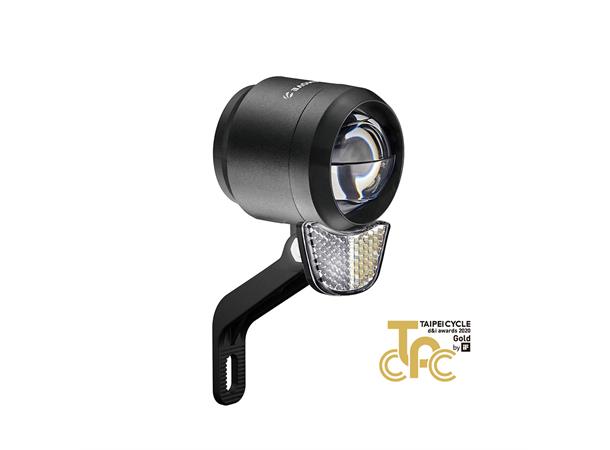Litemove SE-70 Frontlykt m/Refleks 70Lux, univ. gaffelfeste 