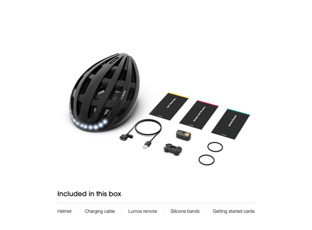 Lumos Kickstart Sort Hjelm M/L 70LED, NTA-8776, Brems/Blink, 54-61cm