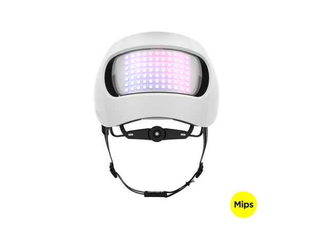 Lumos Matrix MIPS Hvit Hjelm M/L 99LED, Brems/Blink, 56-61cm