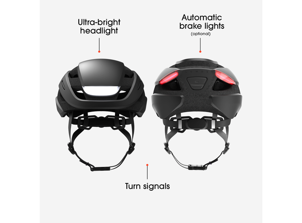 Lumos Ultra MIPS Sort Hjelm med Lys M/L 94LED, Blink, 54-61cm 