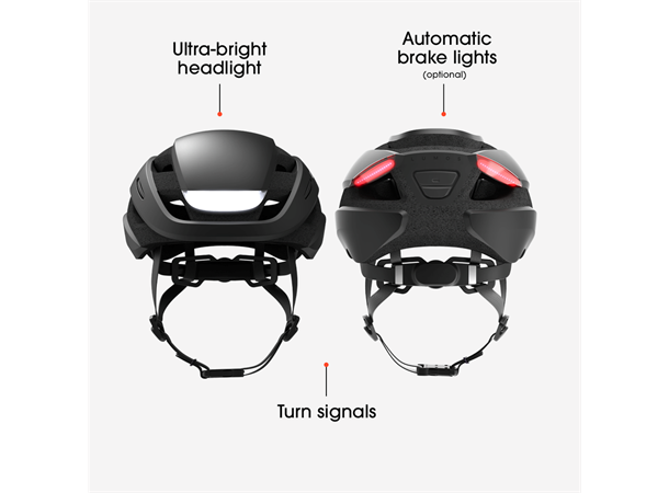 Lumos Ultra MIPS Sort Hjelm med Lys M/L 94LED, Blink, 54-61cm