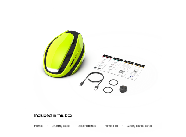 Lumos Ultra Neon Gul Hjelm M/L 94LED, Blink, 54-61cm 