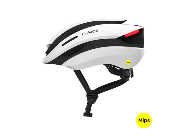 Lumos Ultra+ MIPS Hvit Hjelm M/L 94LED, Brems/Blink, 54-61cm