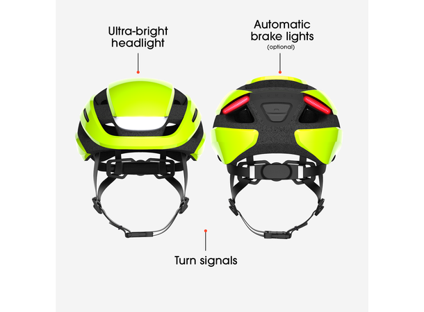 Lumos Ultra+ MIPS Neon Gul Hjelm M/L 94LED, Brems/Blink, 54-61cm 