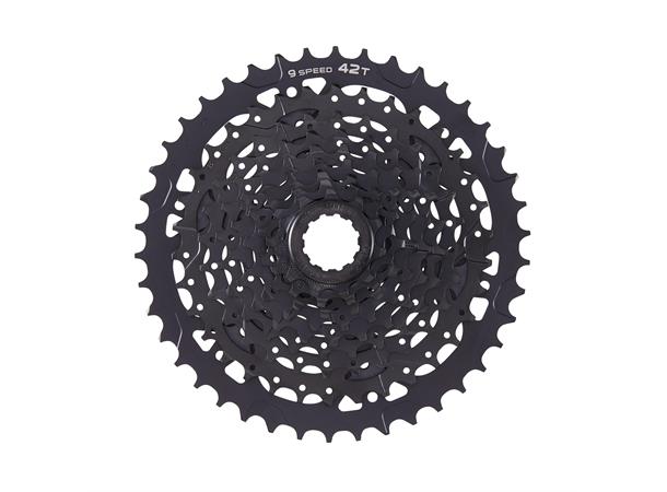 Microshift Advent 9-delt Kassett 11-42, 440gr, Alu/Stål, Sort, Shimano 