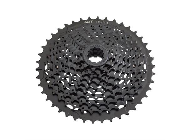 Microshift XLE 10-delt Kassett 11-42T, 536gr, Alu/Stål, Sort, Shimano 