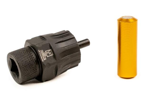 Pedro's HG Kassettavtager 3/8"pipe, Shimano, m/pinne for 5mm/12mm 