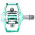 HT T2-SX BMX Pedaler Turkis Alu, 4-pins, m/cleats, 372gr 
