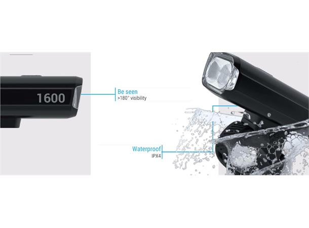 BBB StrikeDuo Combo BLS-175 lyktesett LED, 1600 Lumen, USB, Sort 