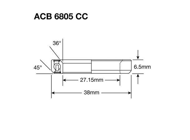 Enduro ACB 6805 BOCC Styrelager ABEC 5.27.15x38x6.5 (36x45°),Black Oxide 