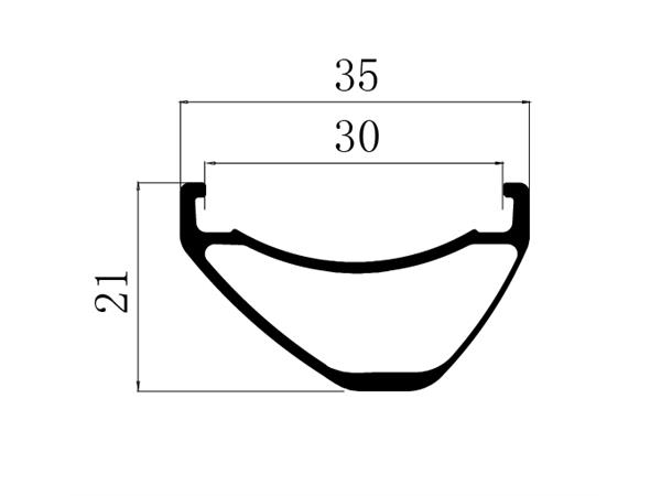 Factor Talladega 29" Felg 32H, 622 x 30mm, Alu, 530gr, sort