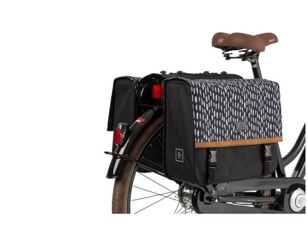 Fastrider Nara Trend Sideveske Sett Sort, 33 ltr, Stroppefeste 