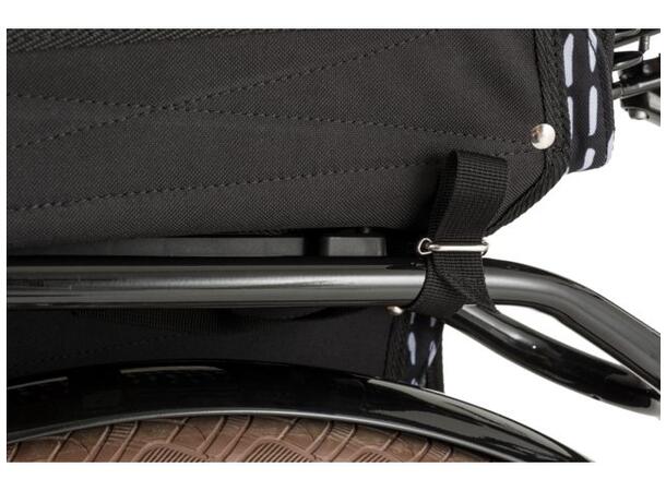 Fastrider Nara Trend Sideveske Sett Sort, 33 ltr, Stroppefeste 