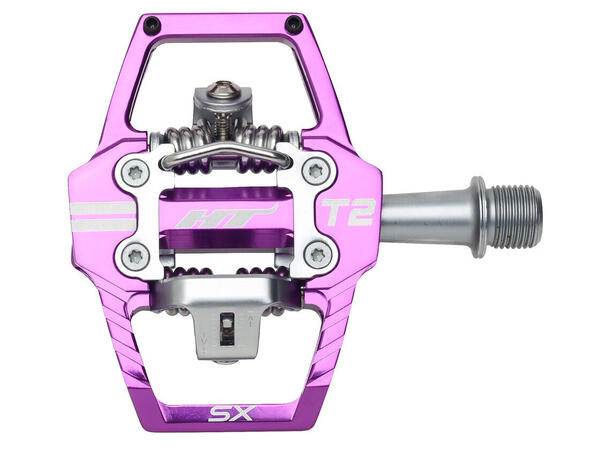 HT T2-SX BMX Pedaler Lilla Alu, 4-pins, m/cleats, 372gr 