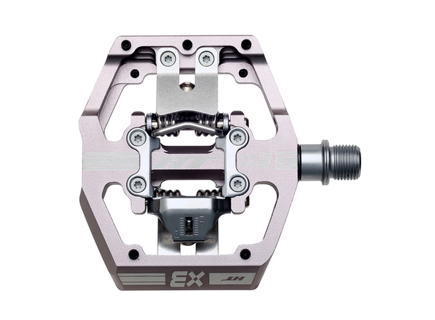 HT X3 DH Race Pedaler Grå Alu, m/cleats, 476gr 