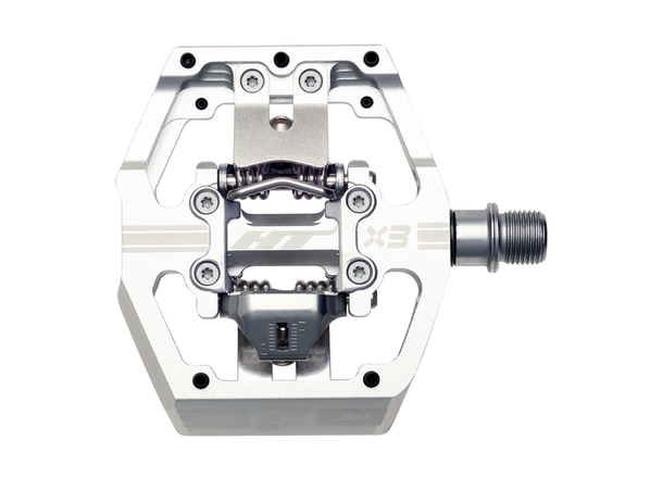HT X3 DH Race Pedaler Sølv Alu, m/cleats, 476gr 