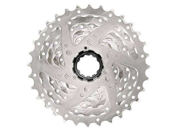 SunRace M969 9-Delt Kassett 11-34T, 358gr, Grå, Shimano kompatibel 