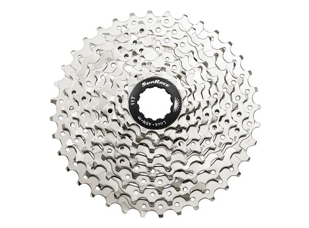 SunRace M969 9-Delt Kassett 11-34T, 358gr, Grå, Shimano kompatibel 