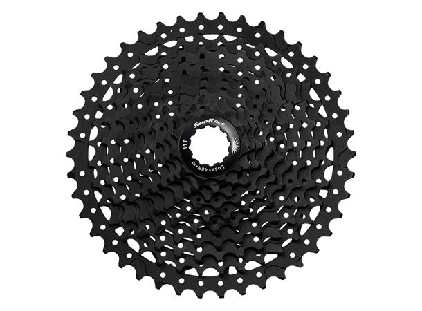 SunRace MS3 10-Delt Kassett 11-42T, 448gr, Sort, Shimano kompatibel 