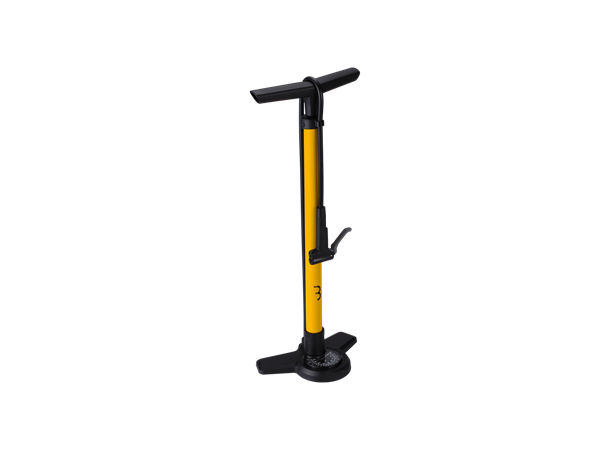 BBB AirBoost BFP-28 Manometerpumpe Gul Stål, 63cm, alle ventiler, 160psi/11bar