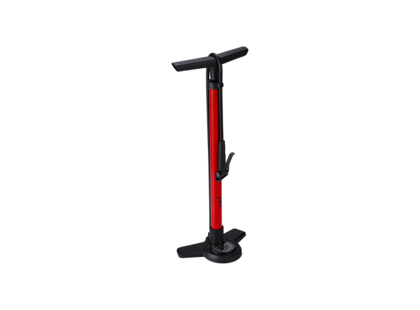 BBB AirBoost BFP-28 Manometerpumpe Rød Stål, 63cm, alle ventiler, 160psi/11bar