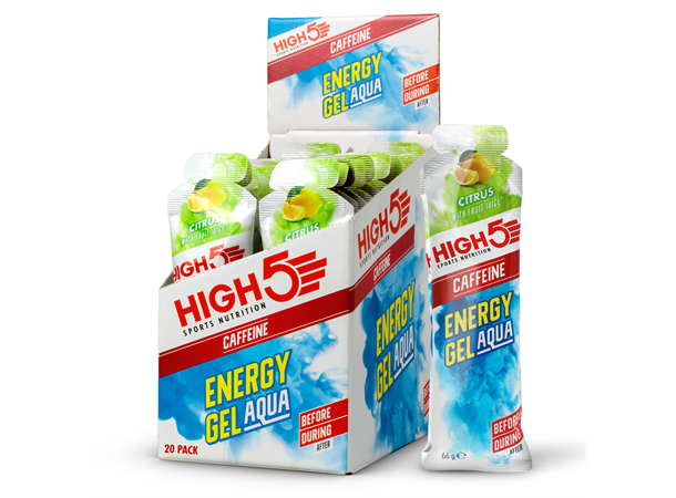 HIGH5 EnergyGel Aqua Koffein Sitrus 20pk, 66gr