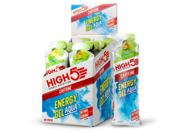 HIGH5 EnergyGel Aqua Koffein Sitrus 20pk, 66gr 