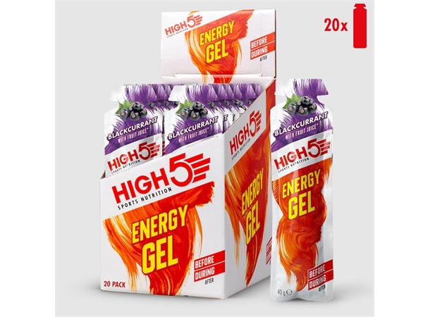 HIGH5 EnergyGel Solbær 20pk, 40gr