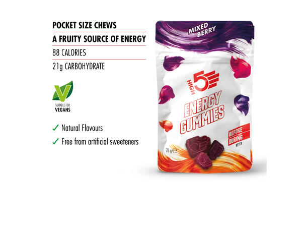 HIGH5 Energy Gummies Bær 10pk, 26g 