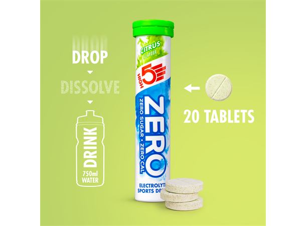 HIGH5 Zero Sitrus 8pk, 80gr - 20 tabletter 