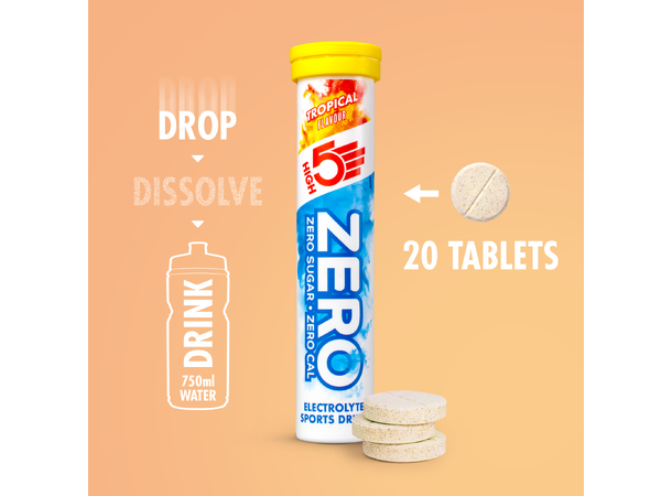 HIGH5 Zero Tropisk 8pk, 80gr - 20 tabletter 
