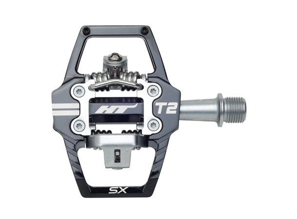 HT T2-SX BMX Pedaler Alu, 4-pins, m/cleats, 377gr 