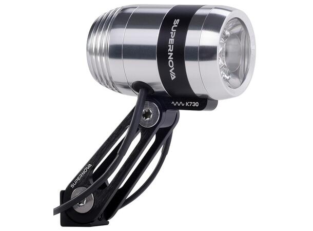 Supernova E3 Pro 2 Frontlykt 205L, Dynamo, Sølv, 110g 