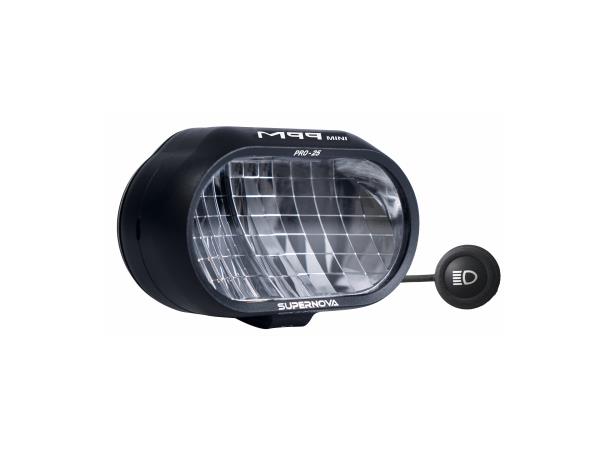 Supernova M99 Mini Pro25 Frontlykt 1 150L, 5-13.5V, Sort, Remote, 123g 