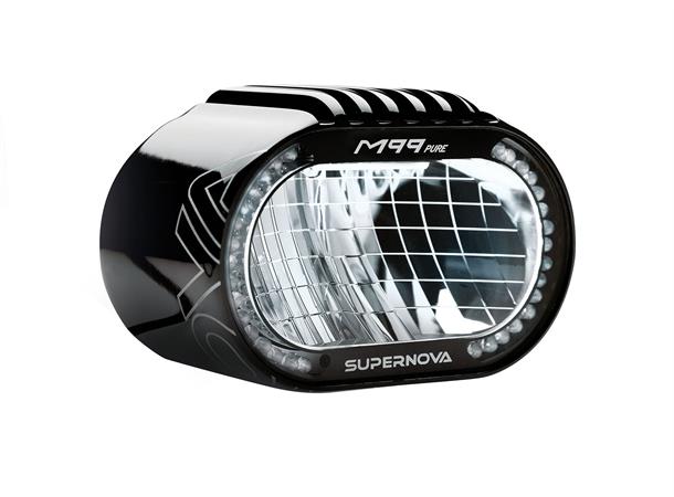 Supernova M99 Pure Frontlykt 500L, 6V, Sort, 220g 