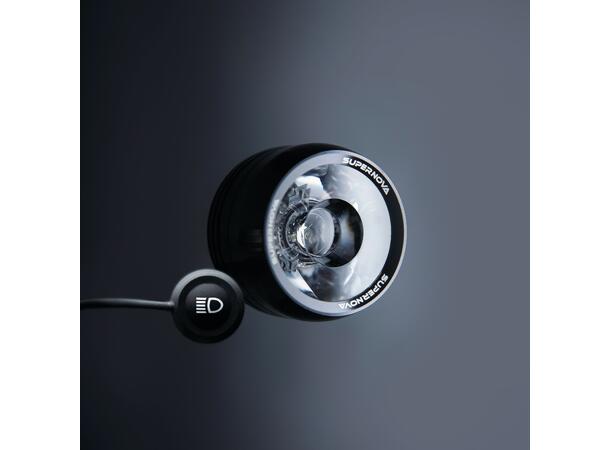 Supernova Mini 2 Pro Frontlykt 550L, 12V, Sort, Remote, 50g 