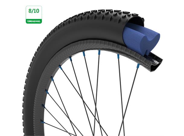 Tubolight EVO HD Dekkinnlegg Blå, PE-Skum, 25-35mm felg, 2.2"-2.5"