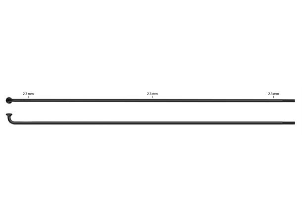 Sapim Leader Sorte Eiker 122mm J-bend, 2.34, 100 pk 