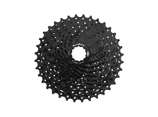 SunRace MS1 10-Delt Kassett 11-36T, 395gr, Sort , Shimano kompat 
