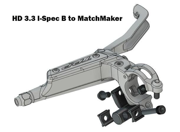 TRP Matchmaker HD3.3 Sram Adapter V Sort, alu, HD3.3 