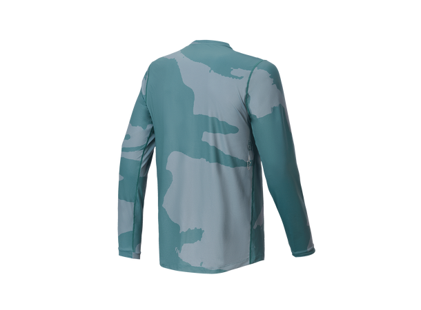 Alpinestars A-Dura Hollow LS Trøye JR Sølv/Grønn, Medium, Regular fit, Junior 