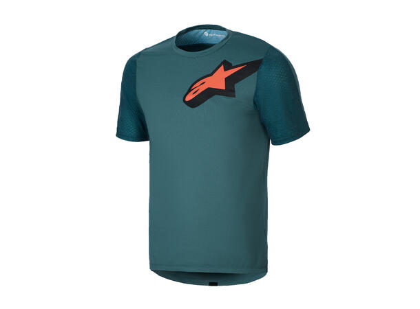 Alpinestars A-Dura Lipan SS Trøye Sølv/Grønn, Medium, Regular fit 