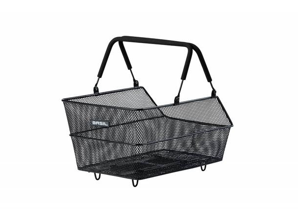 Basil Cento MIK Kurv Bak Sort, stål, ink MIK plate