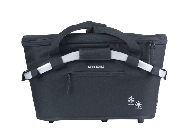 Basil Classic Carry All MIK ISO Kurv Bak Sort, Alu/Stoff, 18 ltr, ink MIK system 