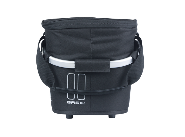 Basil Classic Carry All MIK ISO Kurv Bak Sort, Alu/Stoff, 18 ltr, ink MIK system 