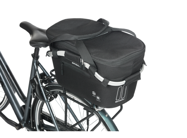 Basil Classic Carry All MIK ISO Kurv Bak Sort, Alu/Stoff, 18 ltr, ink MIK system 