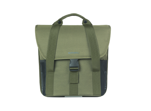 Basil GO-Single Sideveske Grønn, 16 ltr, Hook On System 